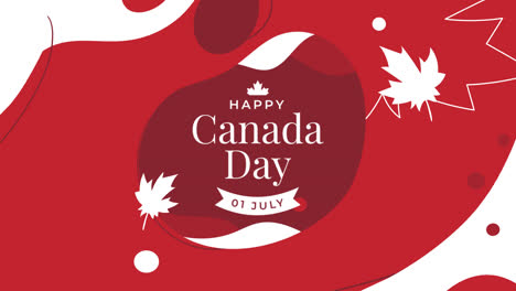 motion graphic of canada day illustration