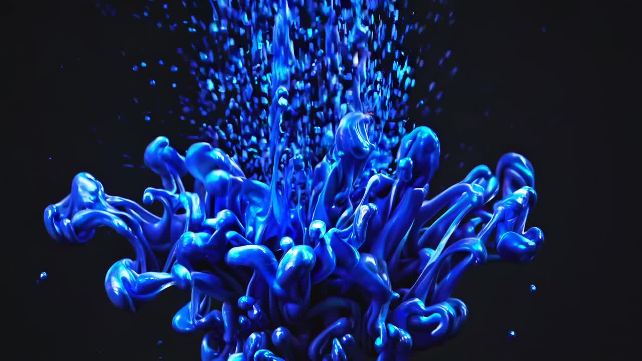 Splash d'encre bleue abstraite