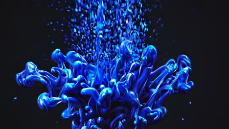 abstract blue ink splash