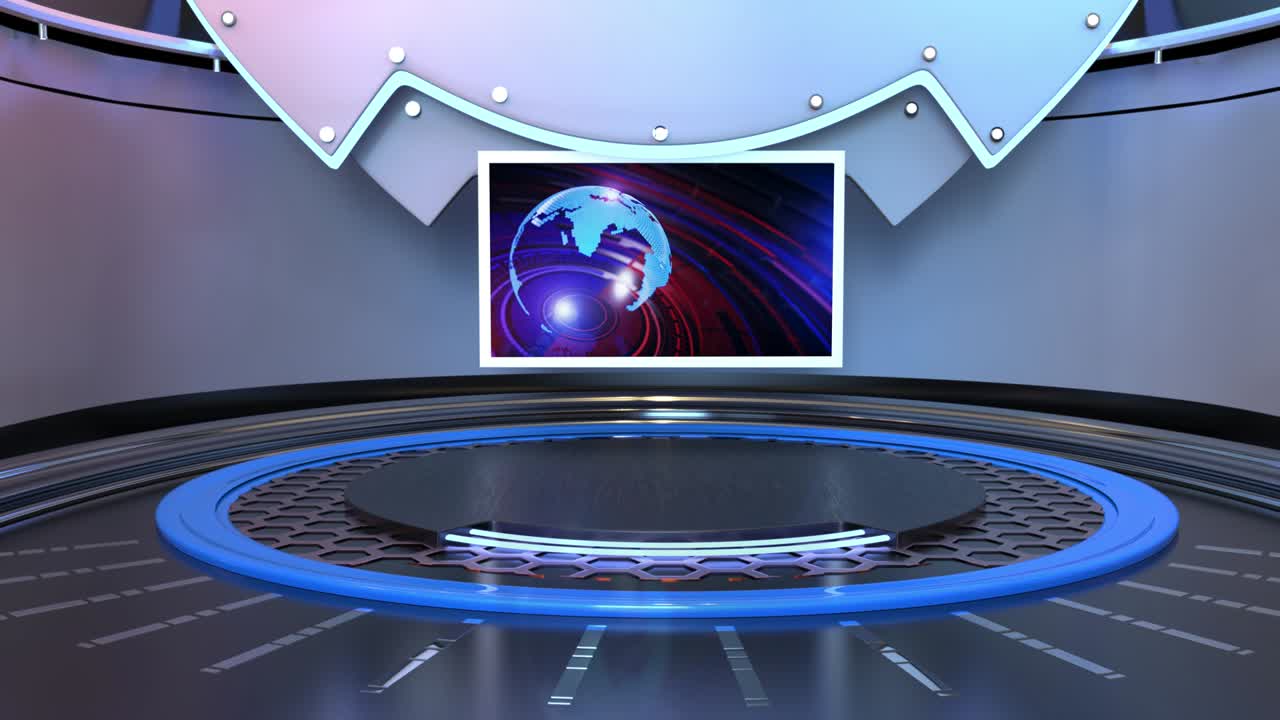 3d 가상 뉴스 스튜디오 배경 루프
