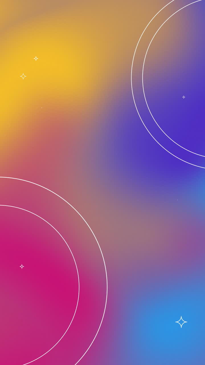 Abstract Gradient Background with Circles and Stars
