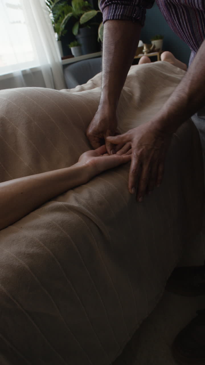 Relaxing massage session