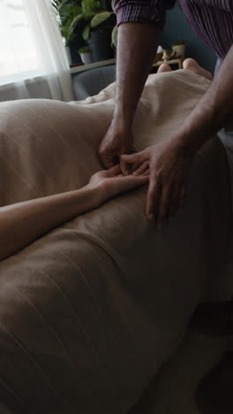 relaxing massage session