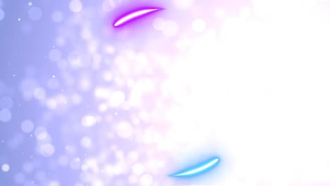 Animation-of-pink-and-blue-neon-circle-over-glowing-light-background