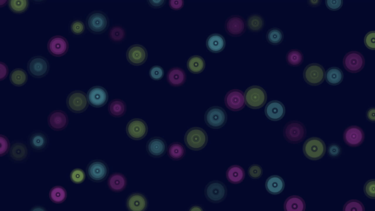 Dynamic and playful zigzag circle pattern on dark background