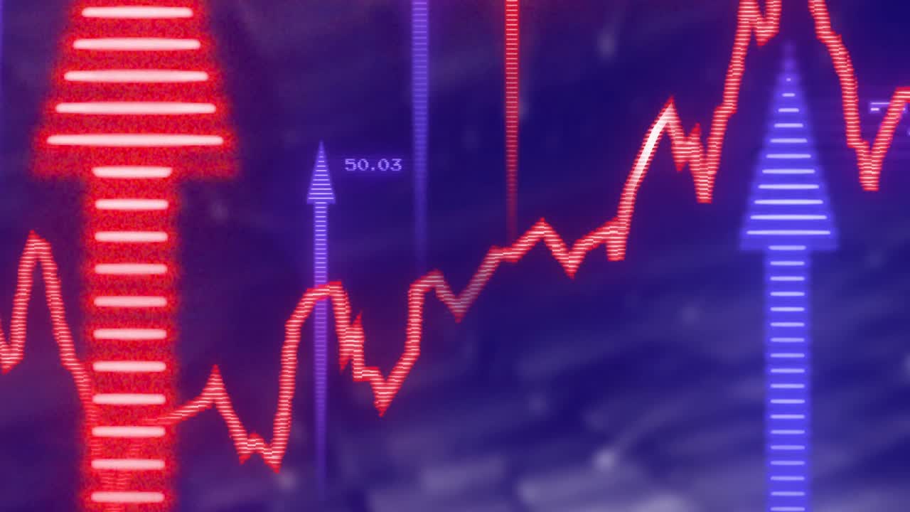 Animation of arrows with numbers over diagram