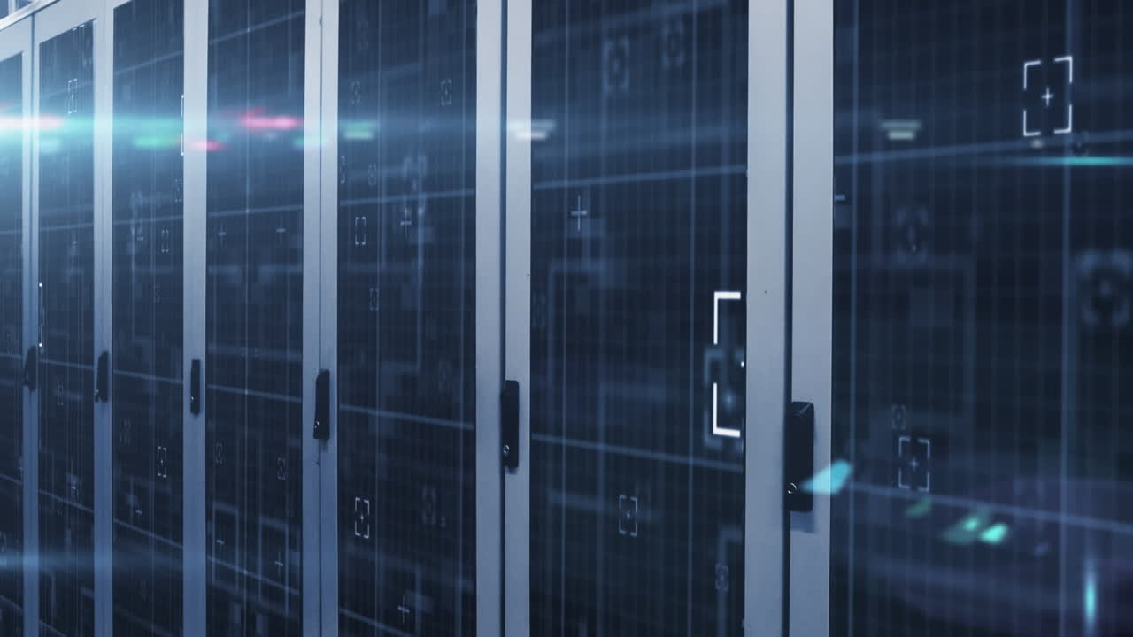 Animation of networks of connections over server room