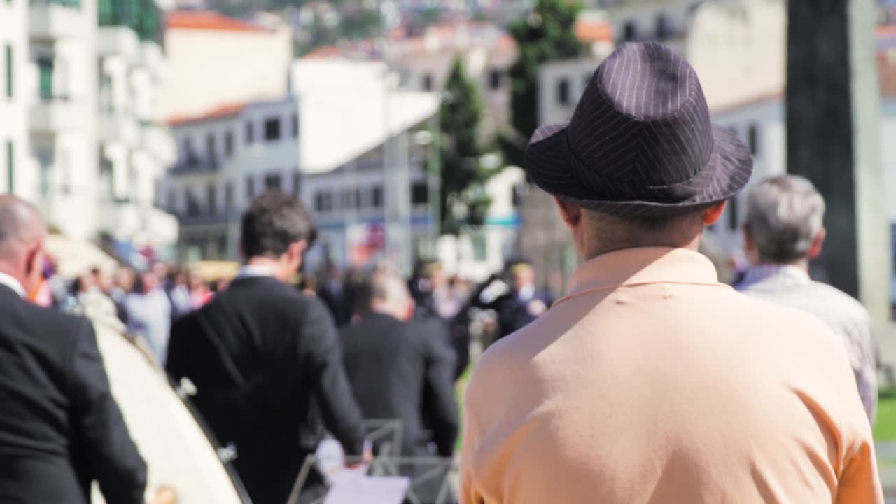 Street Musicians Performance in a City Square
