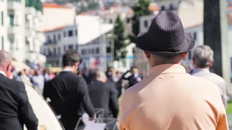 street musicians performance in a city square