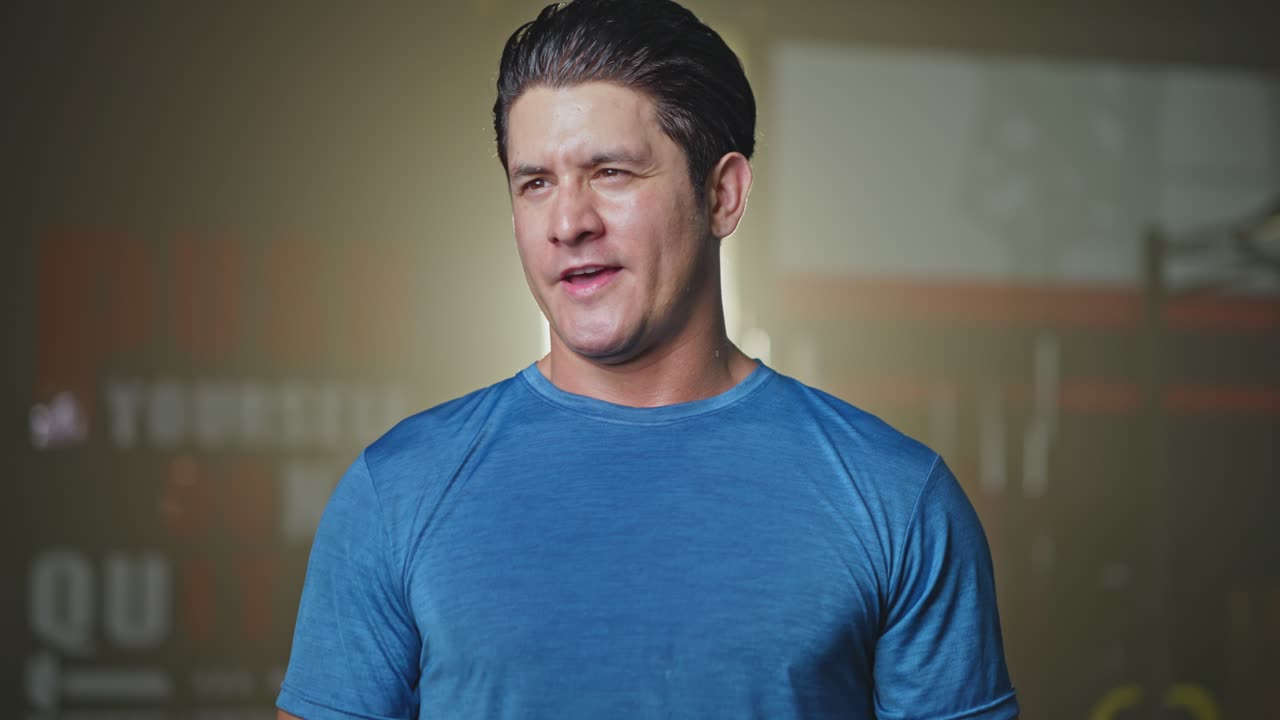 체육관에서 남자