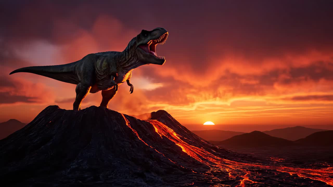 T-Rex at Sunset