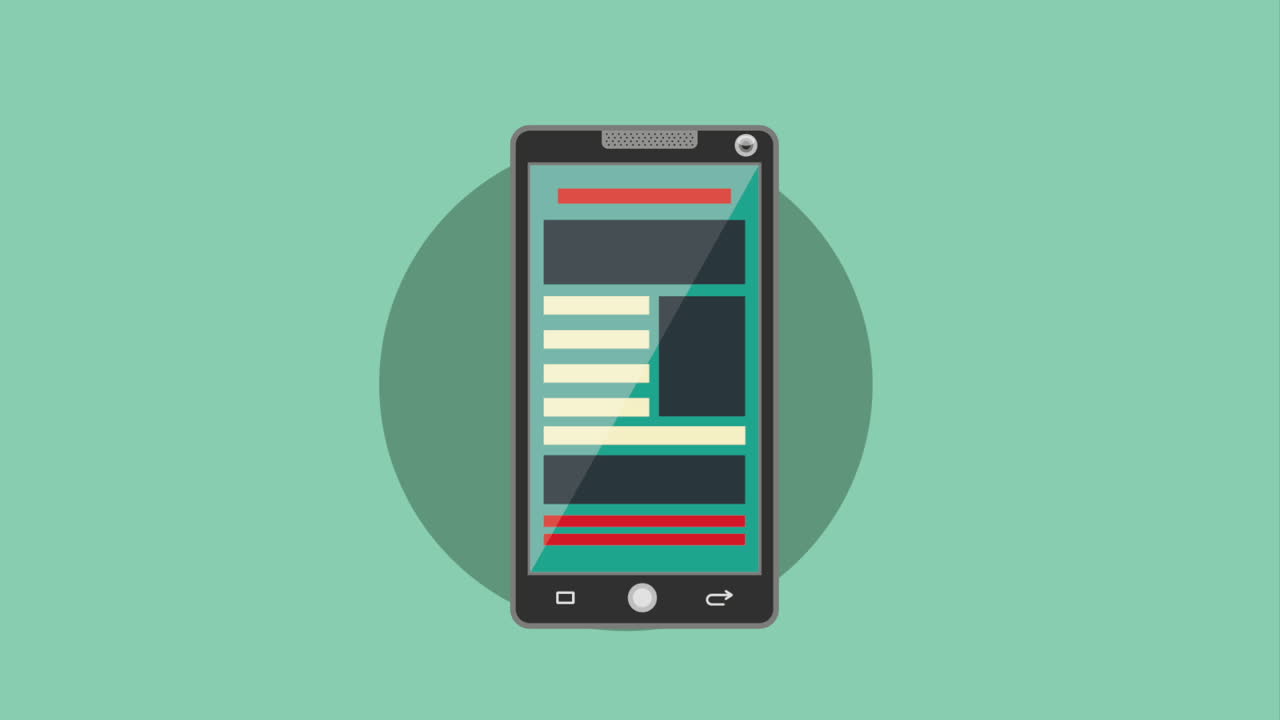 teléfono inteligente con interfaz de aplicación