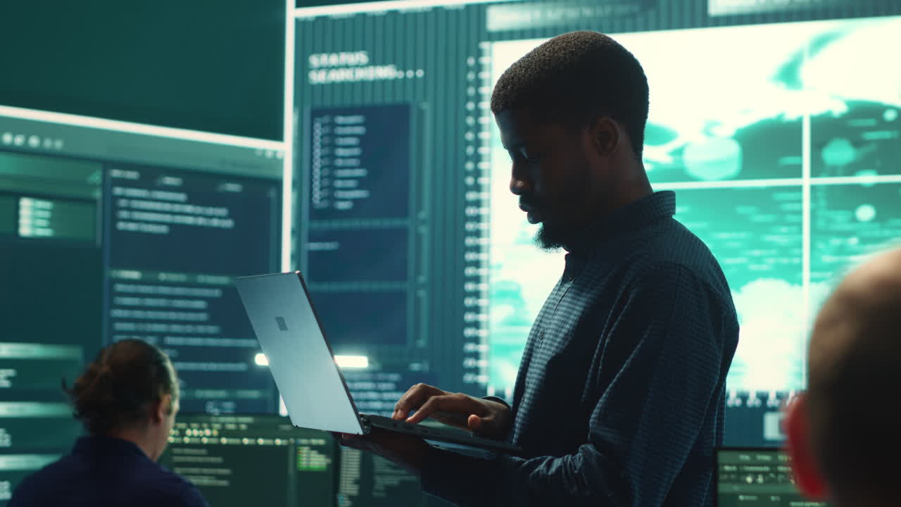 Cyber security team investigates governmental hacking malware attack