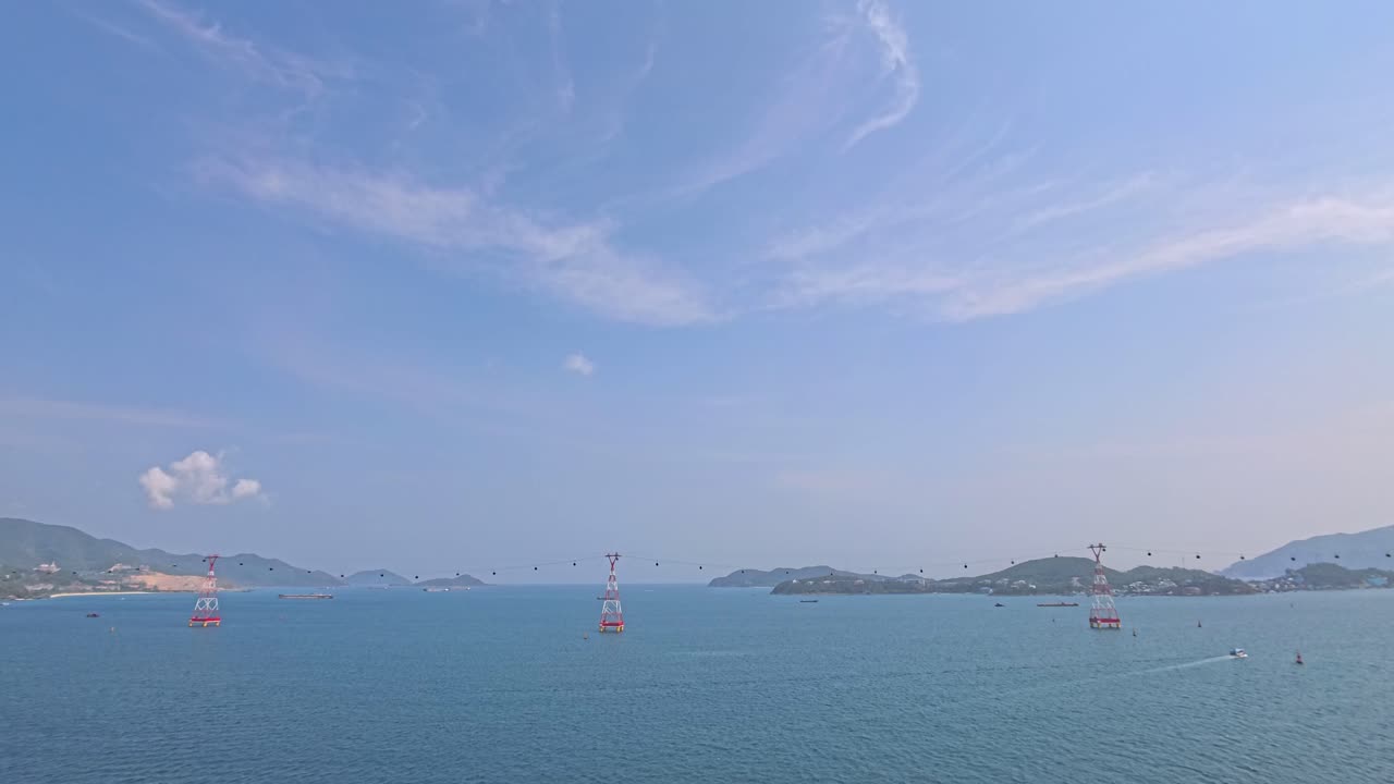 Cable cars over the sea