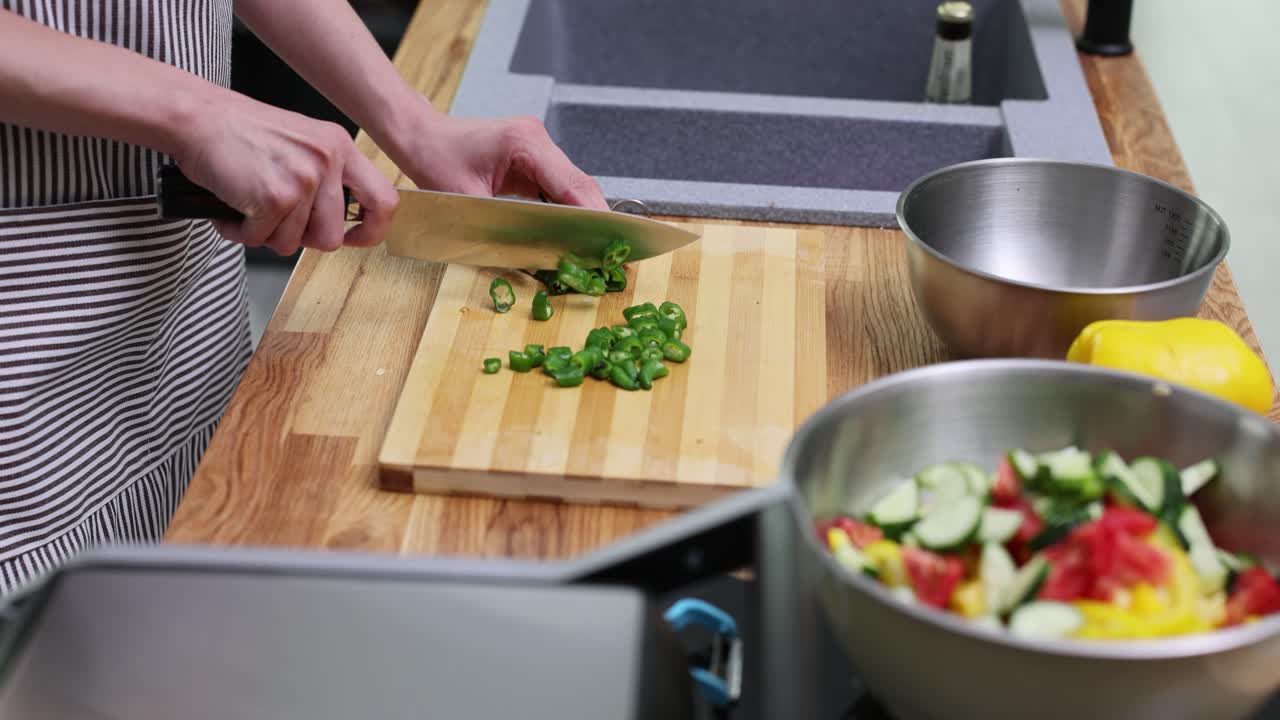 Preparing Fresh Ingredients for a Healthy Salad