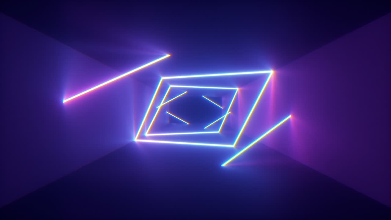 네온 조명 터널