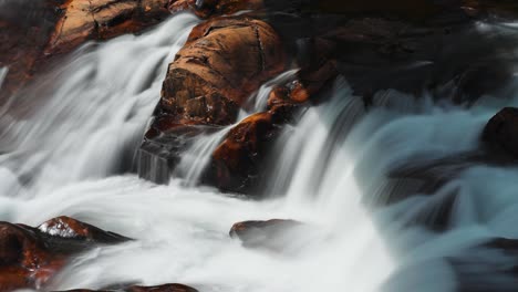 soothing waterfall threads. slow-motion long exposure video