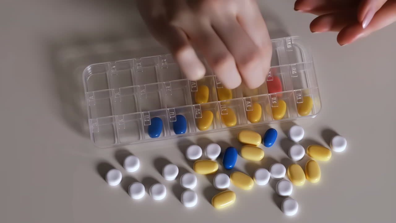 Pills in Pill Organizer