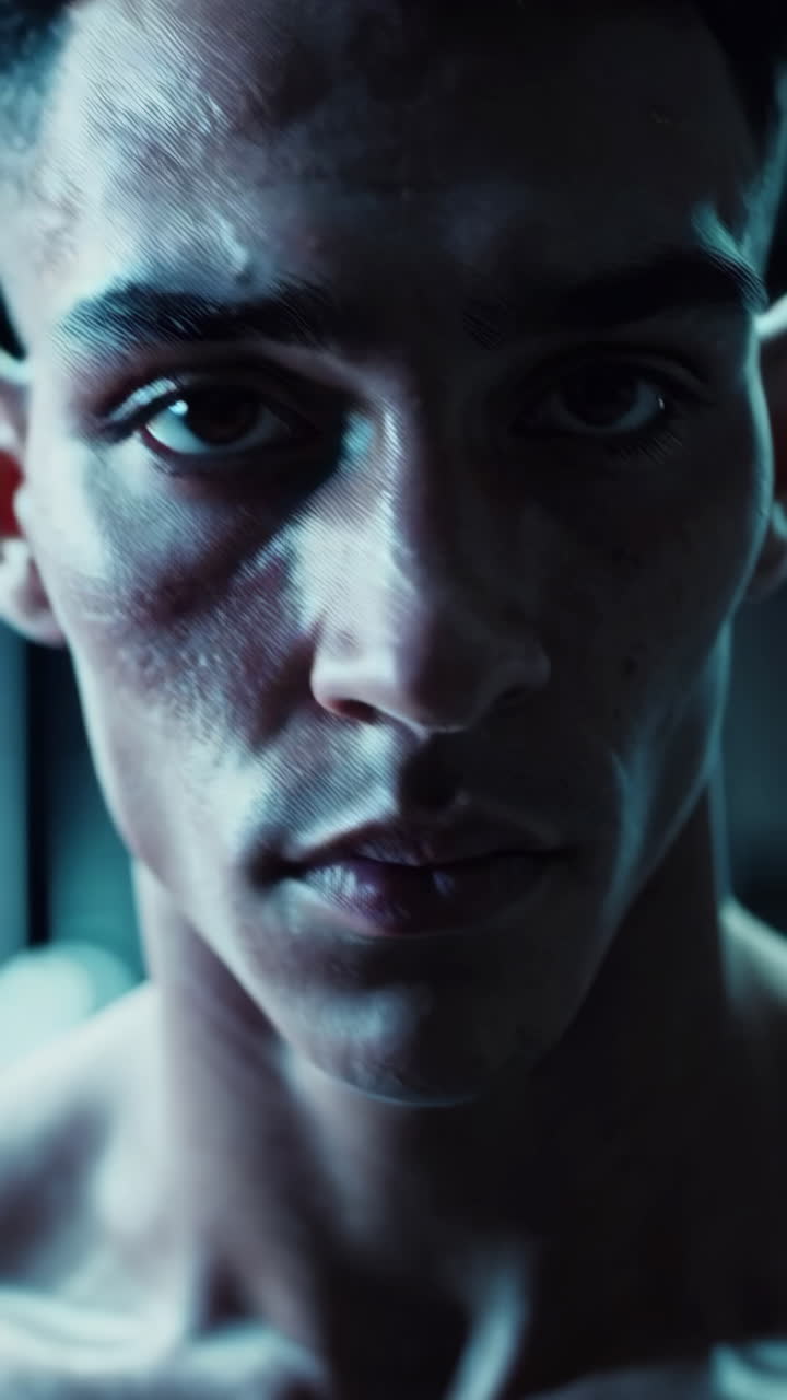 체육관 에 있는 근육력 있는 남자