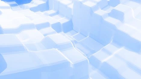 stylish blue white creative abstract low poly background in 4k. abstract wavy pattern move on surface in loop. smooth soft seamless animation. simple minimalistic geometric bg.