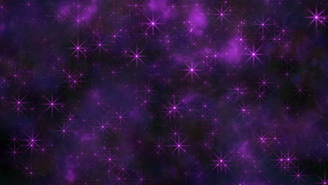 glowing stars on purple and black background