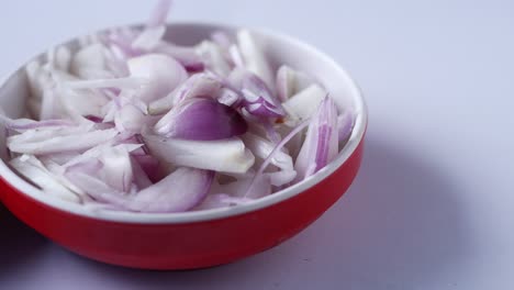 chopped red onion in small bowl