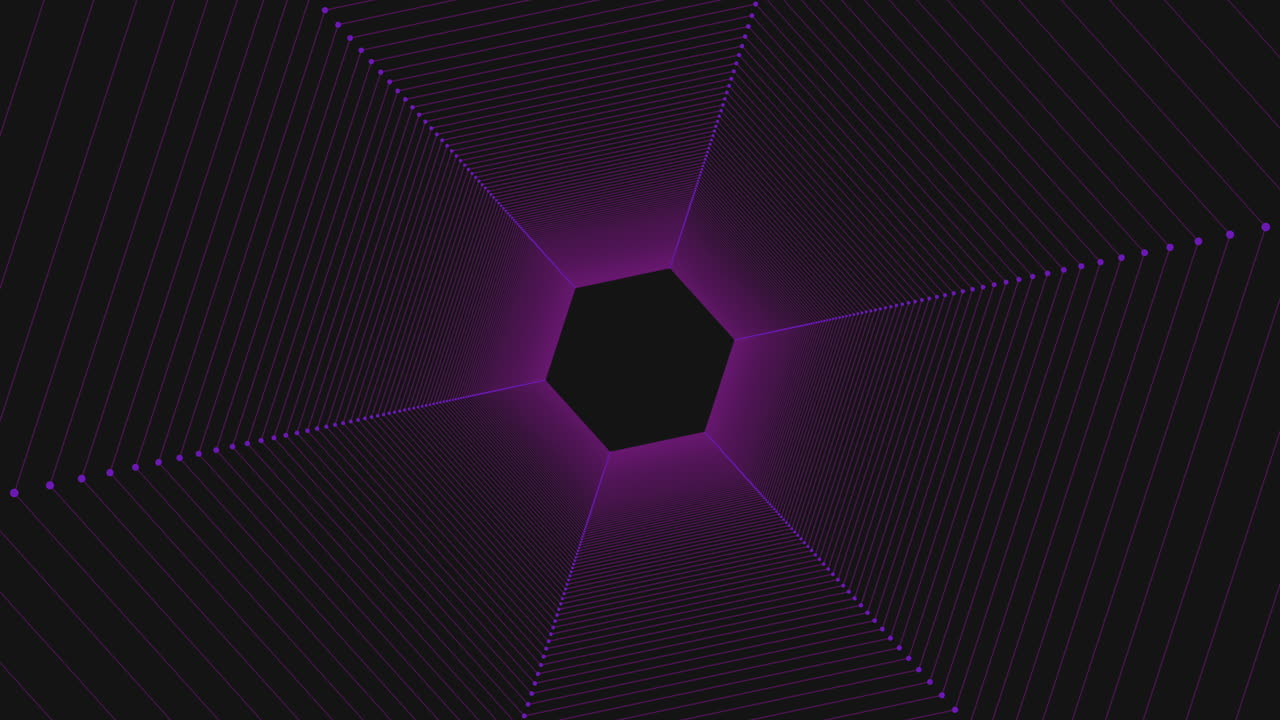 un hexágono en forma de líneas y puntos