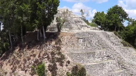 temple 216 in the east acropolis at yaxha, guatemala
