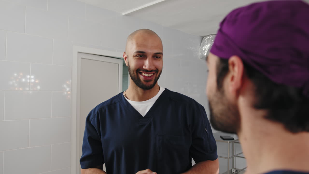 Doctors discussing in a medical setting