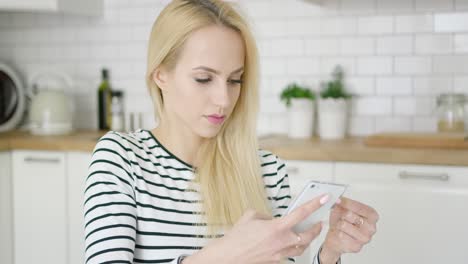 woman buying in internet through phone