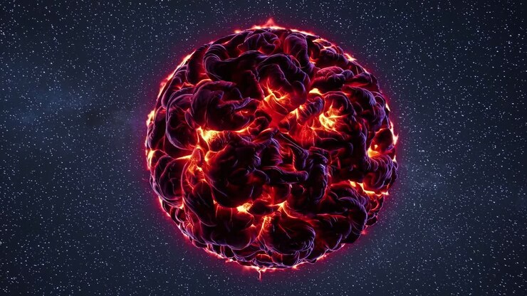 Exploding Planet in Space