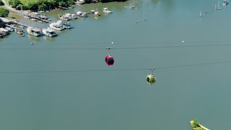 teleféricos en barra sul en balneário camboriú, que ofrecen un panorámico viaje aéreo sobre el impresionante paisaje costero de la ciudad