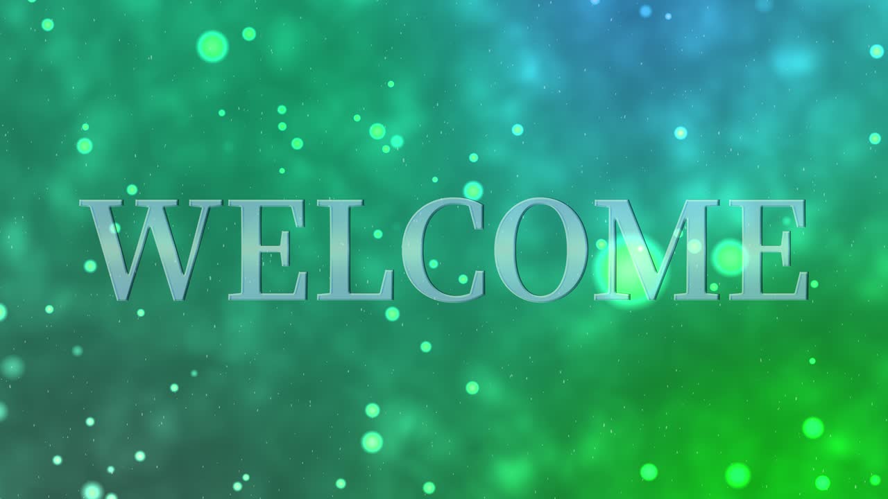 WELCOME message text animation motion graphics