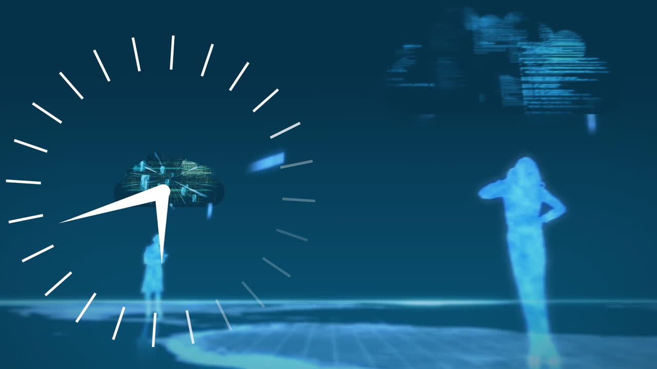 연결 네트워크와 세계 지도에 대한 백인 여성의 중간 섹션