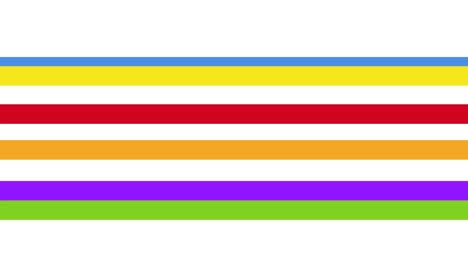 animation of rainbow stripes on white background