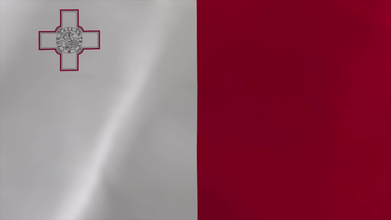 animación de la bandera de malta 4k fondo de papel tapiz en movimiento