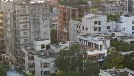 densely populated city area