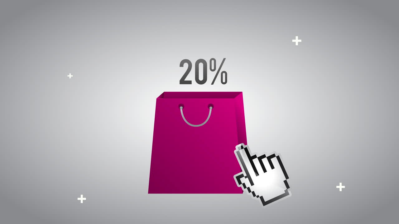 cartel comercial de autorización de venta con bolsa de compras