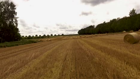 Vuelo-De-Drones-Sobre-Campos-Con-Espacio-Despejado-En-El-Cielo