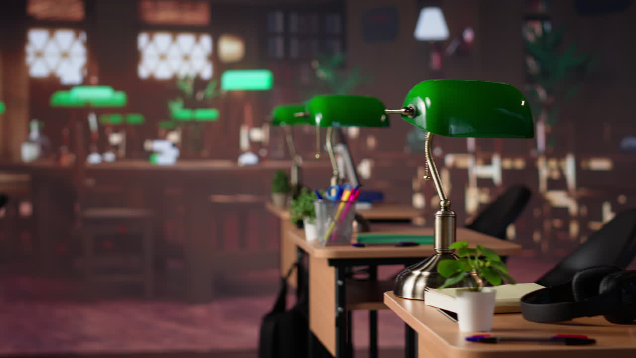 Wooden library on campus with a huge database collection of study books