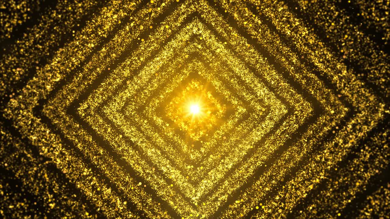 Golden Particle Geometric Pattern