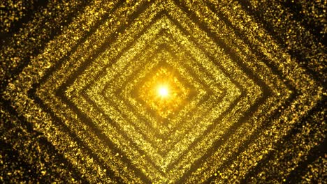 golden particle geometric pattern