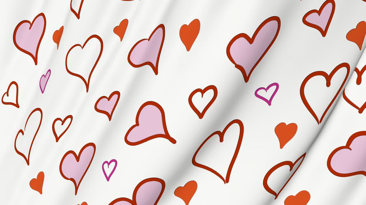 옷의 분홍색 발렌타인 하트