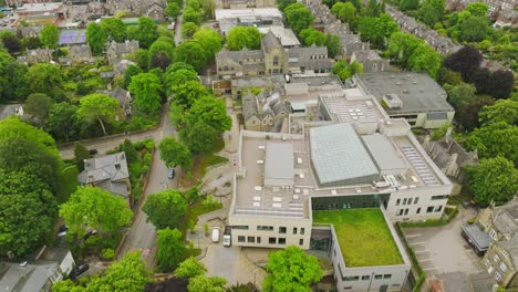 Interconnected-Sheffield-Hallam-collegiate-campus-surroundings-aerial