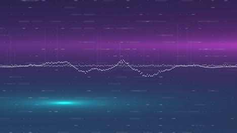 Animation of data processing on black background