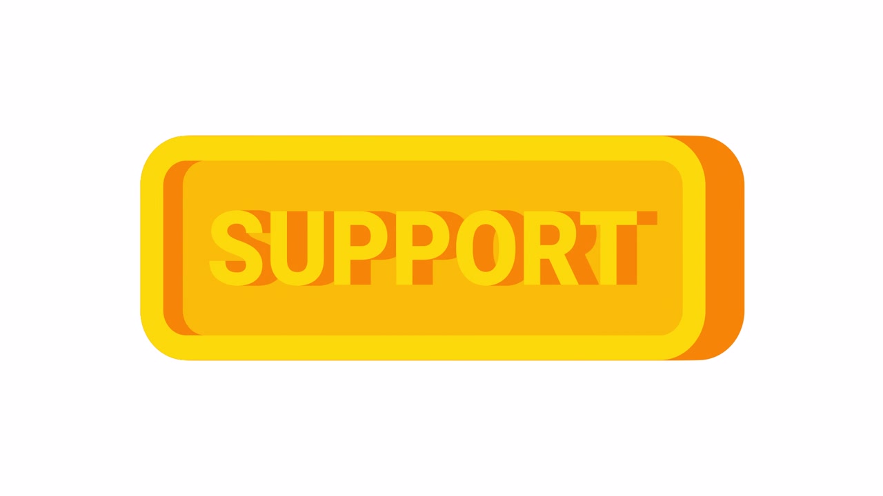 Animated Gold Support Button with Sparkling Effect