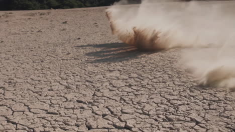 dusty desert landscape
