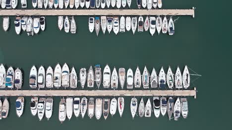 sea and port from drone aerial shot