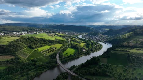 beautifull hilly landscape around the geisberg near schoden in the saarburg-kell municipality in the trier-saarburg district