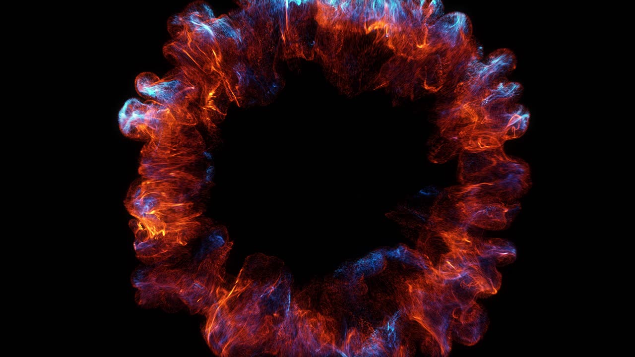 Abstract Colorful Energy Bursting and Dissipating